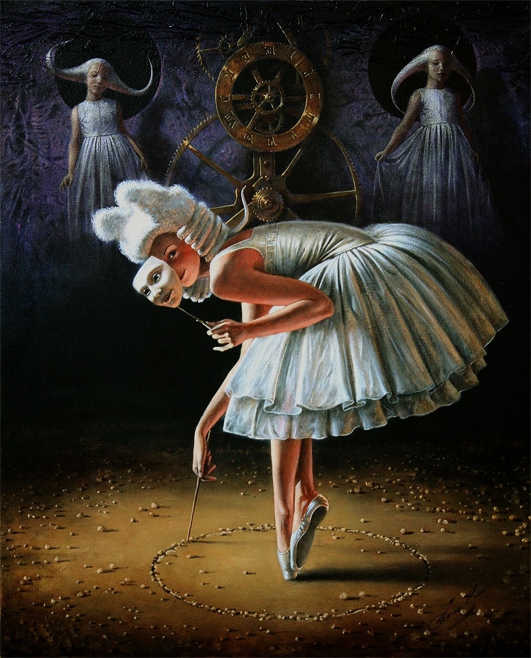 Circle of Time, 24"x20" oil on canvas | 25"x21", limited edition of 100 | eternity |