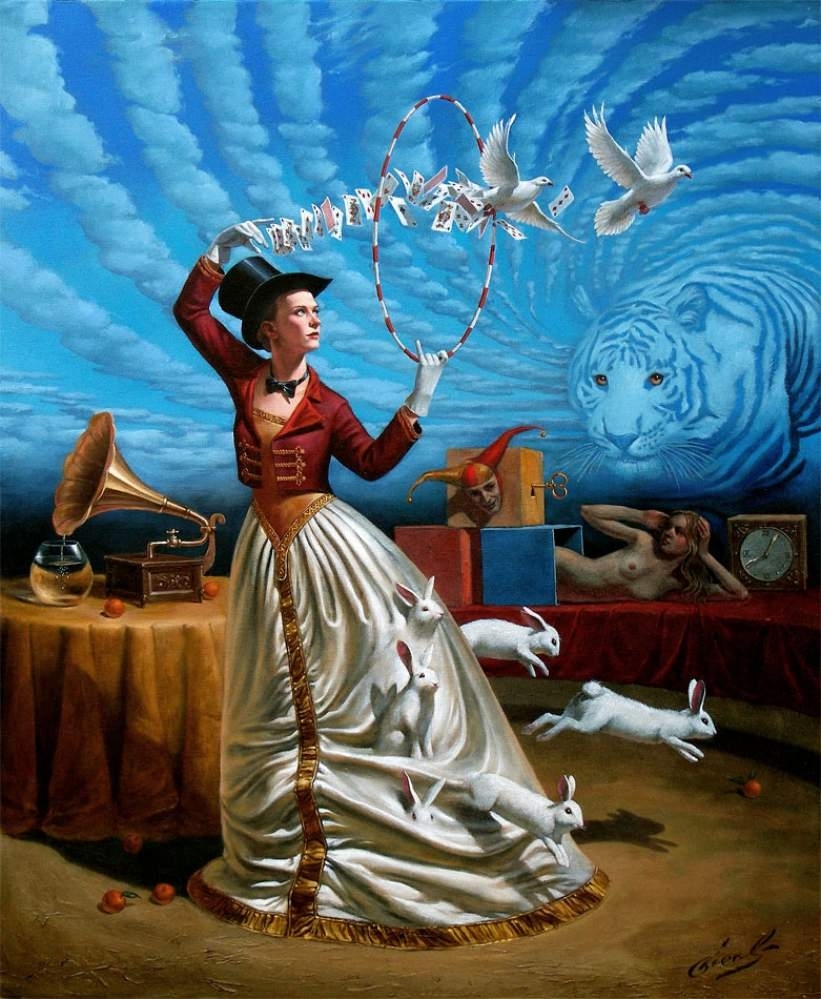 Magic of Trivial Illusions, 30"x24", oil on canvas, 2012 | 30"x24", limited edition of 100 | illusions |