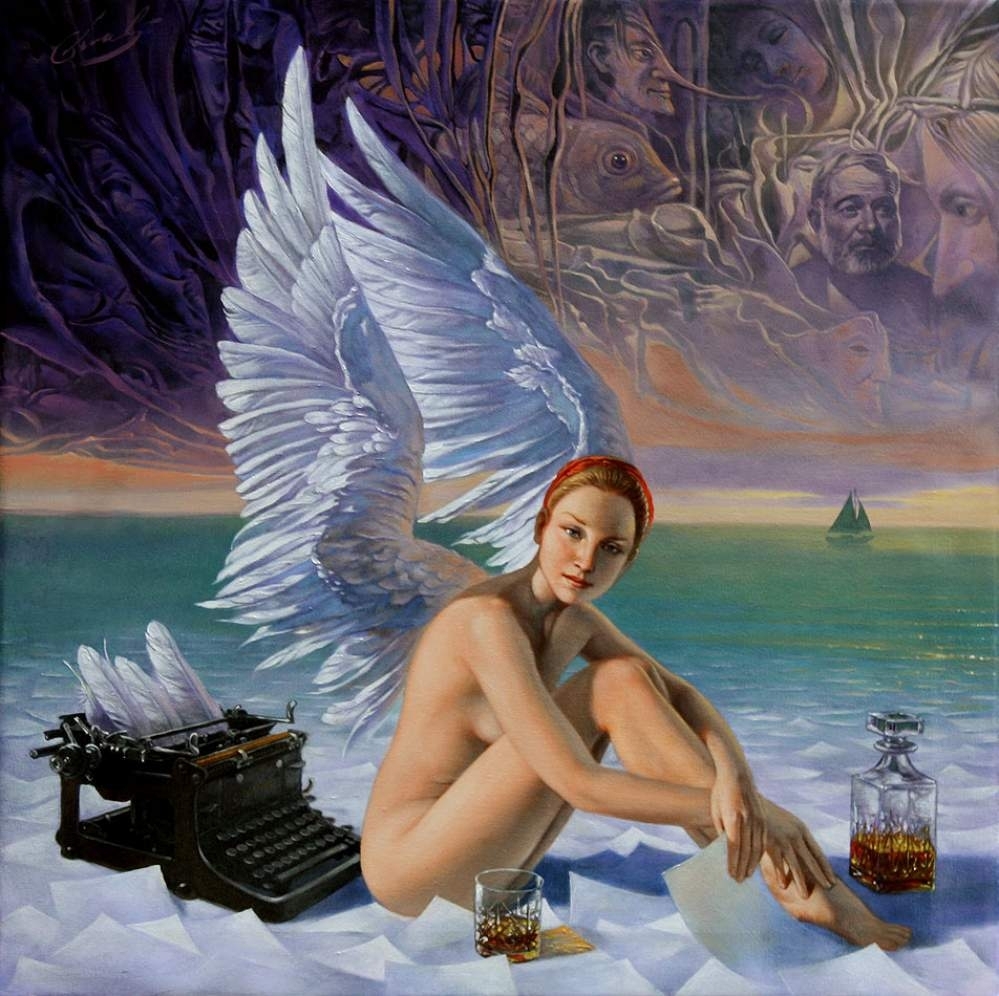 Angel of Key West, 20"x20", oil on canvas | 20"x20", limited edition of 100 | eternity |