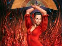 Flamenco Flame, 30"x14", oil on canvas | 30"x14", limited edition of 100 | eternity |
